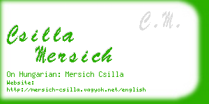 csilla mersich business card